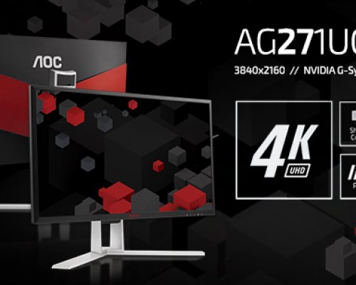 AOC AGON monitor 4K IPS képernyővel és NVIDIA G-SYNC technológiával